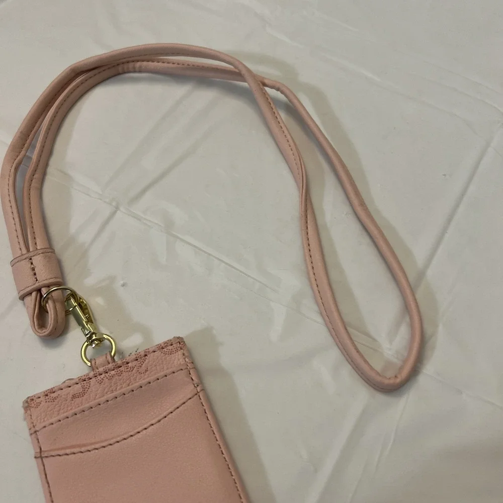 Juicy Couture Lanyard Id‎ Credit Card Holder Logo Pink White School Preppy